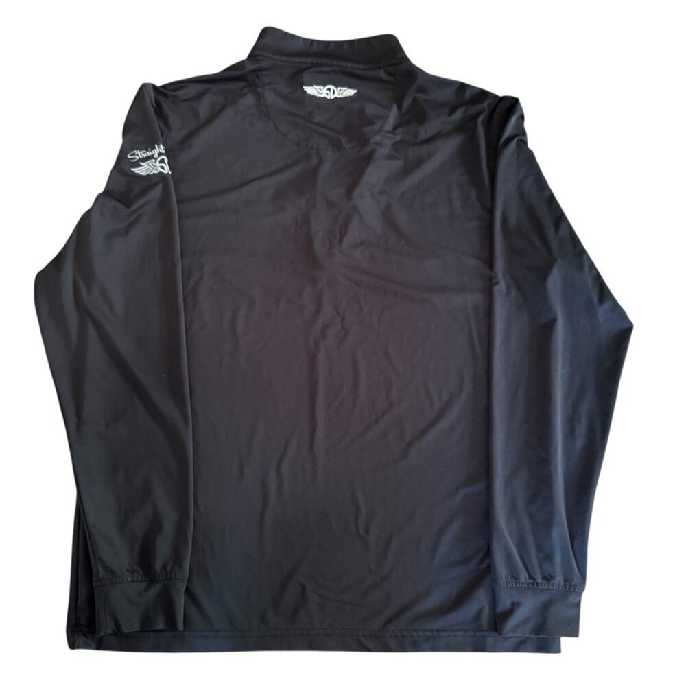 Straight Down Pullover Mens Medium Black Golf Quarter Zip Performance Stretch - Picture 4 of 10